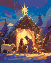 Cargar imagen en el visor de la galería, Pintar por numeros Figured&#39;Art - Noche de Paz