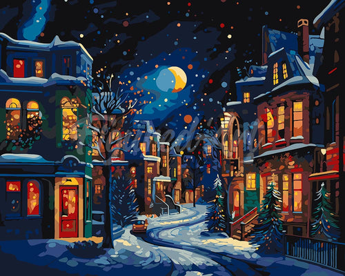 Pintar por numeros Figured'Art - Media Luna Invernal