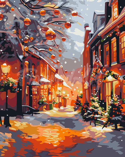 Pintar por numeros Figured'Art - Navidad en la Hora Dorada