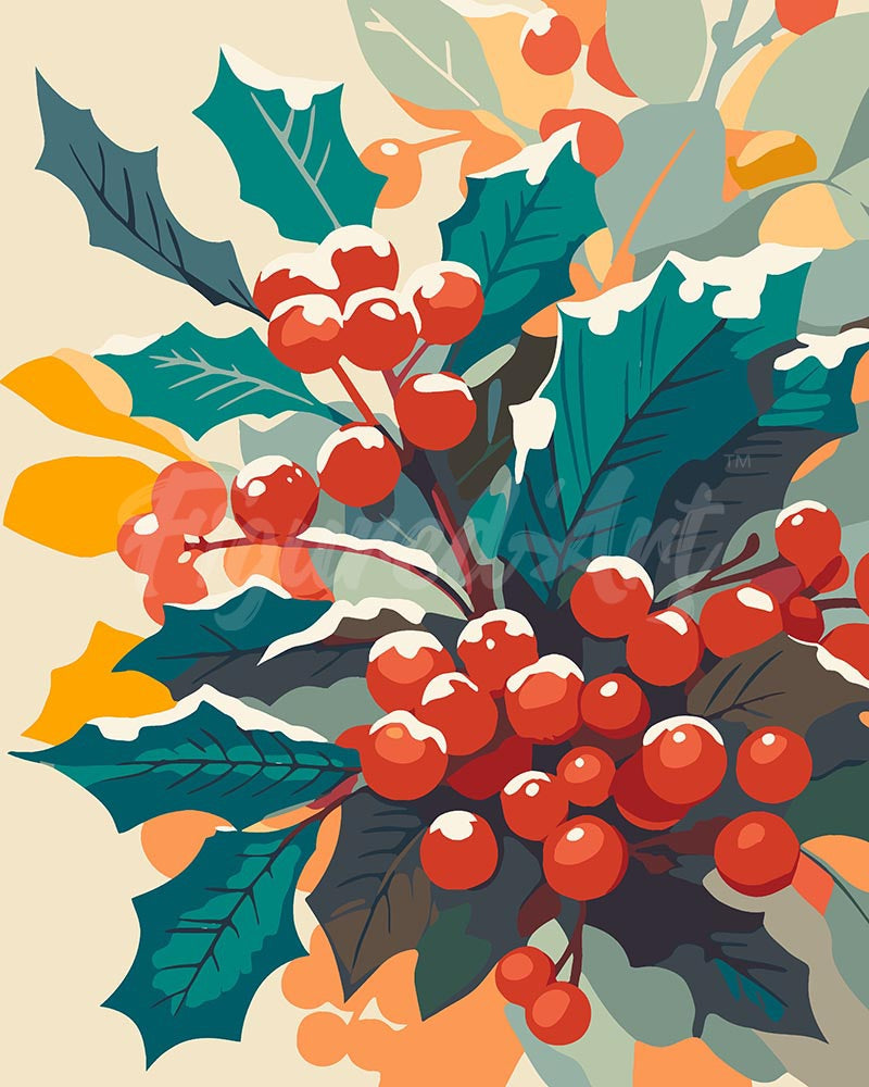 Pintar por numeros Figured'Art - Acebo Nevado