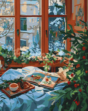 Cargar imagen en el visor de la galería, Pintar por numeros Figured'Art - Invierno Acogedor en la Cama