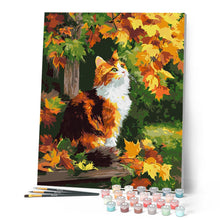 Cargar imagen en el visor de la galería, Gato calicó en otoño