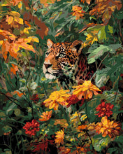 Cargar imagen en el visor de la galería, Pintar por numeros Figured&#39;Art - Leopardo en otoño