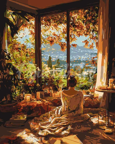 Pintar por numeros Figured'Art - Mañana acogedora de otoño