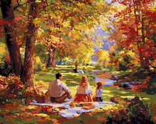Cargar imagen en el visor de la galería, Pintar por numeros Figured&#39;Art - Picnic familiar de otoño