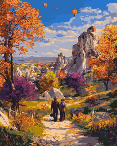 Pintar por numeros Figured'Art - Otoño romántico en Capadocia