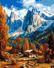 Cargar imagen en el visor de la galería, Pintar por numeros Figured'Art - Otoño en los Dolomitas