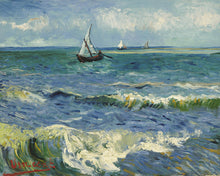 Cargar imagen en el visor de la galería, Pintar por numeros Figured'Art - Paisaje marino cerca de Les Saintes-Maries-de-la-Mer - Van Gogh