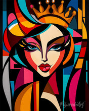Cargar imagen en el visor de la galería, Pintar por numeros Figured'Art - Reina Abstracta Audaz