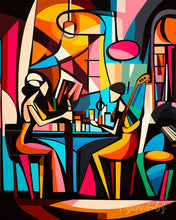 Cargar imagen en el visor de la galería, Pintar por numeros Figured'Art - Bar de Jazz Abstracto Audaz