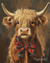 Cargar imagen en el visor de la galería, Pintar por numeros Figured'Art - Highland Cow caballero