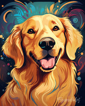 Cargar imagen en el visor de la galería, Pintar por numeros Figured'Art - Golden Retriever soleado