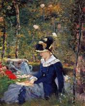 Cargar imagen en el visor de la galería, Pintar por numeros Figured'Art - Joven mujer en el jardín - Manet