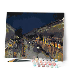 Cargar imagen en el visor de la galería, Boulevard Montmartre de noche - Pissarro