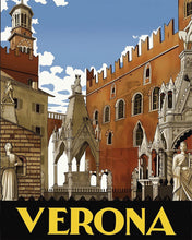 Cargar imagen en el visor de la galería, Pintar por numeros Figured'Art - Póster vintage de Verona