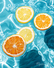 Cargar imagen en el visor de la galería, Pintar por numeros Figured'Art - Olas cítricas soleadas