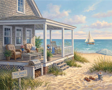 Cargar imagen en el visor de la galería, Pintar por numeros Figured'Art - Casita junto a las dunas
