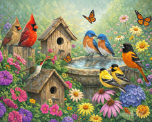 Cargar imagen en el visor de la galería, Pintar por numeros Figured'Art - Jardín del canto de los pájaros