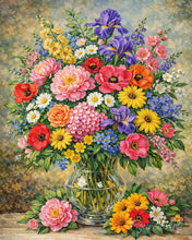 Cargar imagen en el visor de la galería, Pintar por numeros Figured'Art - Jarrón de flores silvestres coloridas