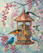 Cargar imagen en el visor de la galería, Pintar por numeros Figured'Art - Aves de flor de cerezo
