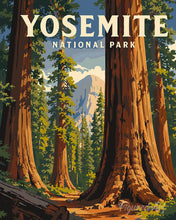 Cargar imagen en el visor de la galería, Pintar por numeros Figured'Art - Parque Nacional de Yosemite, Mariposa Grove - California