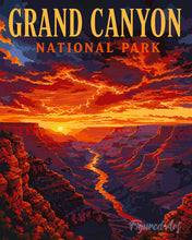 Cargar imagen en el visor de la galería, Pintar por numeros Figured'Art - Parque Nacional del Gran Cañón, acantilados desérticos - Arizona