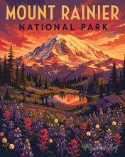 Cargar imagen en el visor de la galería, Pintar por numeros Figured'Art - Parque Nacional del Monte Rainier - Washington