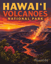 Cargar imagen en el visor de la galería, Pintar por numeros Figured'Art - Parque Nacional de los Volcanes de Hawái