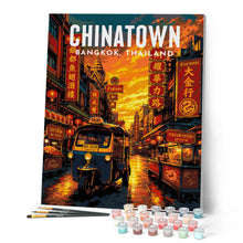 Cargar imagen en el visor de la galería, Póster de viaje Bangkok, Calle de Chinatown