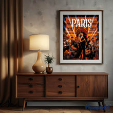 Cargar imagen en el visor de la galería, Póster de viaje Espectáculo de cabaret de París