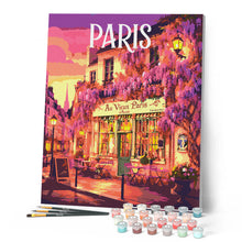 Cargar imagen en el visor de la galería, Póster de viaje Café de glicina de París
