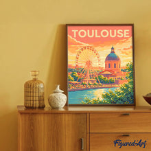 Cargar imagen en el visor de la galería, Póster de viaje Noria de Toulouse