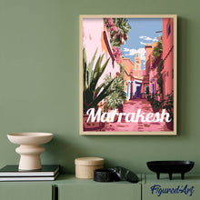Cargar imagen en el visor de la galería, Póster de viaje Medina de Marrakech