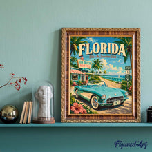 Cargar imagen en el visor de la galería, Póster vintage de Florida - Drive the Sunshine State