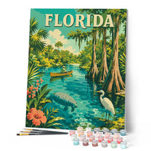 Cargar imagen en el visor de la galería, Póster vintage de la fauna de Florida