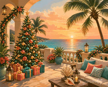 Cargar imagen en el visor de la galería, Pintar por numeros Figured'Art - Navidad junto al océano