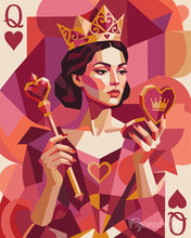 Cargar imagen en el visor de la galería, Pintar por numeros Figured'Art - Reina de Corazones