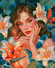 Cargar imagen en el visor de la galería, Pintar por numeros Figured'Art - Musa floral
