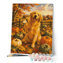 Cargar imagen en el visor de la galería, Golden Retriever en el Campo de Calabazas
