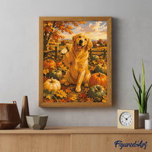 Cargar imagen en el visor de la galería, Golden Retriever en el Campo de Calabazas