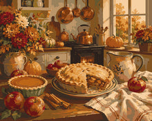 Cargar imagen en el visor de la galería, Pintar por numeros Figured'Art - Cocina de Otoño con Tartas Caseras