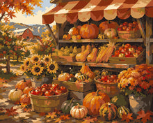 Cargar imagen en el visor de la galería, Pintar por numeros Figured'Art - Puesto de Granja Rústico en Otoño