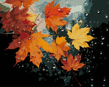 Cargar imagen en el visor de la galería, Pintar por numeros Figured'Art - Hojas de Arce tras la Lluvia