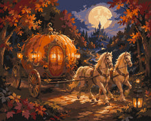 Cargar imagen en el visor de la galería, Pintar por numeros Figured'Art - Carroza Mágica de Calabaza