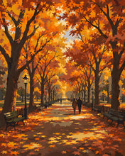 Cargar imagen en el visor de la galería, Pintar por numeros Figured'Art - Paseo Literario de Central Park en Otoño