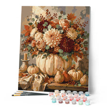 Cargar imagen en el visor de la galería, Centro de Mesa Floral con Calabazas
