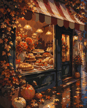 Cargar imagen en el visor de la galería, Pintar por numeros Figured'Art - Escaparate de Pastelería en Otoño