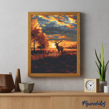 Cargar imagen en el visor de la galería, Ciervo Majestuoso al Atardecer de Otoño