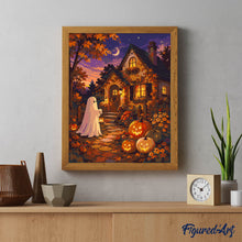 Cargar imagen en el visor de la galería, Fantasma amigable en una casa de calabazas