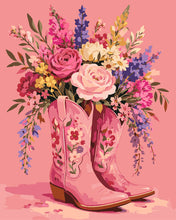 Cargar imagen en el visor de la galería, Pintar por numeros Figured'Art - Ramo de botas de vaquera